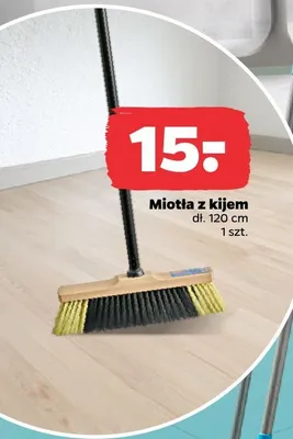 Miotła z kijem 120 cm promocja w Netto
