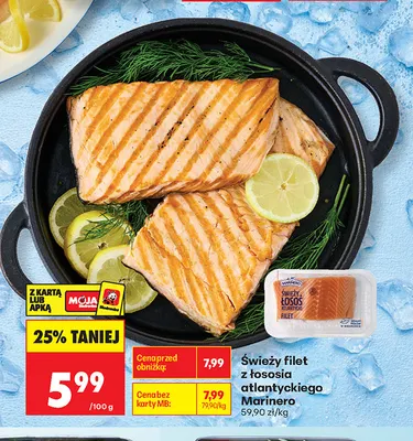 Świeży filet z łososia atlantyckiego Marinero promocja w Biedronka