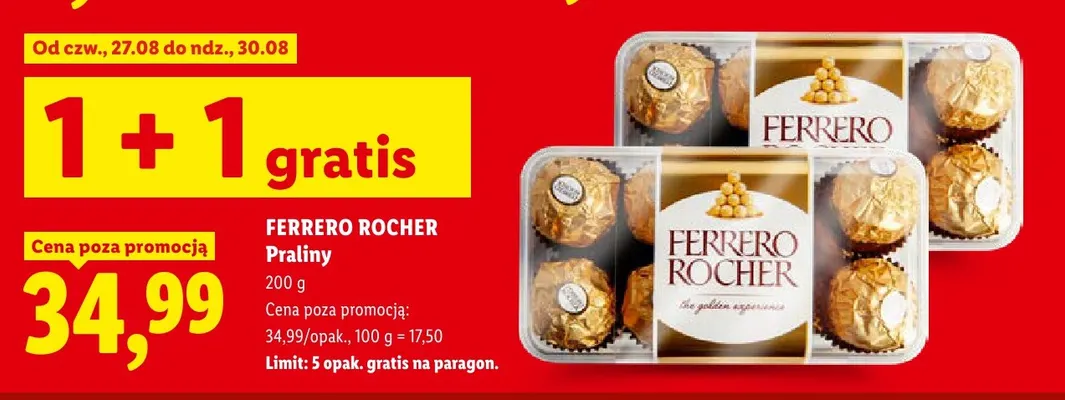 Praliny Ferrero Rocher promocja w Lidl