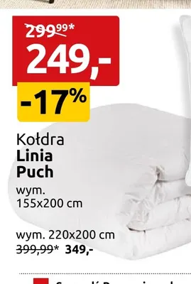 Kołdra Linia Puch 155x200 cm promocja w Black Red White