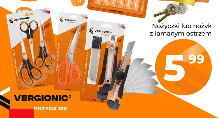 Nóż z ostrzem łamanym 18 mm Vergionic promocja w POLOmarket