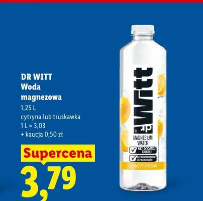 Woda magnezowa Dr Witt cytryna promocja w Lidl