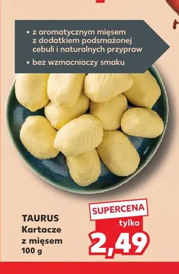 Kartacze z mięsem Taurus promocja w Kaufland