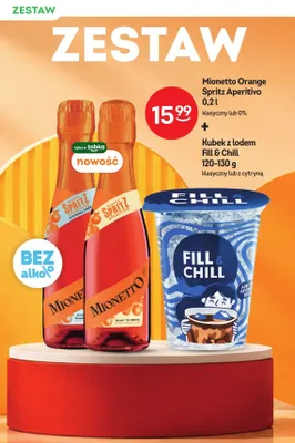 Zestaw Mionetto Orange Spritz Aperitivo 0,2 l + Kubek z lodem Fill & Chill 120-130 g promocja w Żabka