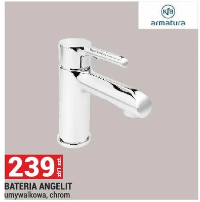 Bateria Angelit umywalkowa chrom promocja w Merkury Market