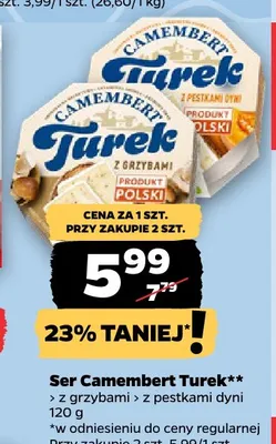 Ser Camembert z pestkami dyni Turek promocja w Netto