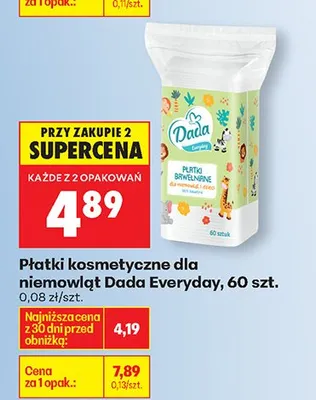 Płatki kosmetyczne dla niemowląt promocja w Biedronka