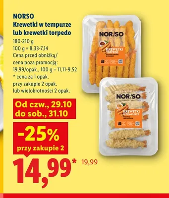 Krewetki w tempurze Norso promocja w Lidl