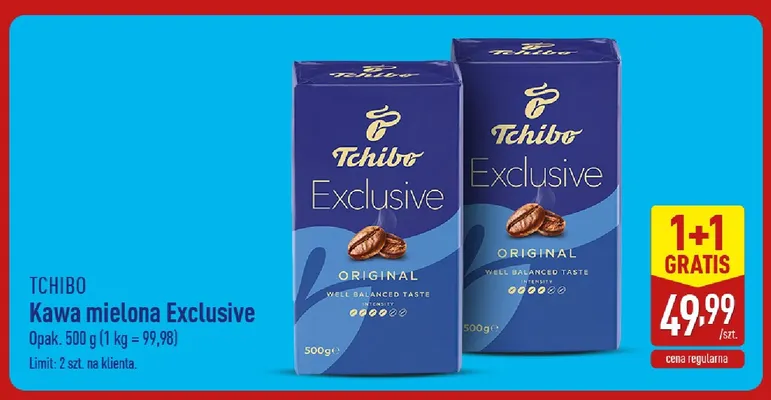 Kawa mielona Exclusive Tchibo promocja w Aldi