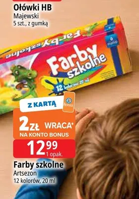 Farby szkolne Artsezon 12 kolorów promocja w Leclerc
