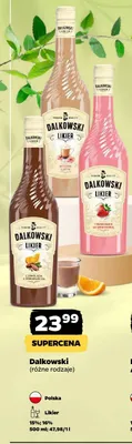 Likier Dalkowski (różne rodzaje) promocja w Netto
