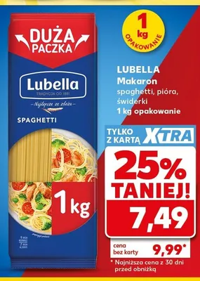 Makaron spaghetti Lubella promocja w Kaufland