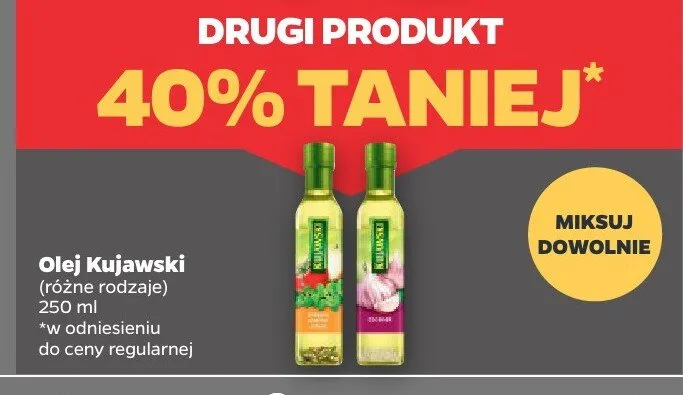 Olej Kujawski z czosnkiem promocja w Netto
