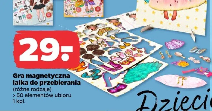 Gra magnetyczna lalka do przebierania promocja w Netto