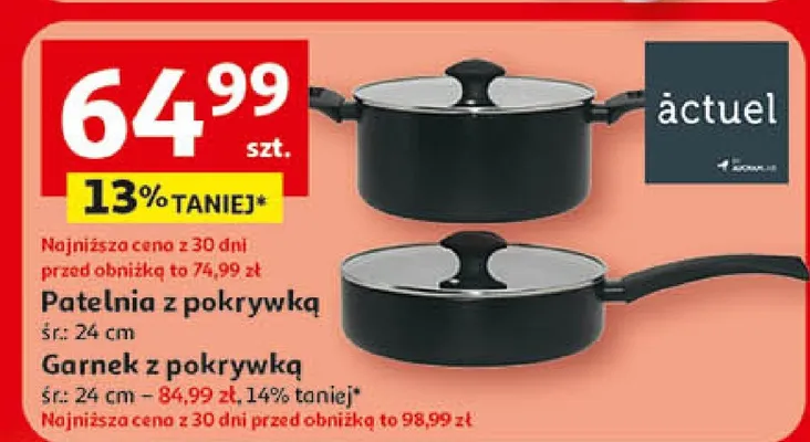 Patelnia z pokrywką promocja w Auchan