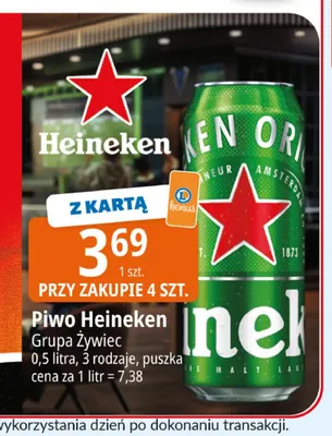 Piwo Heineken promocja w Leclerc
