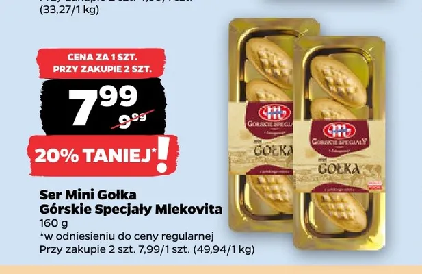 Ser Mini Gołka Górskie Specjały Mlekovita promocja w Netto