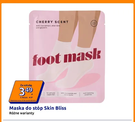 Maska do stóp Skin Bliss promocja w Action