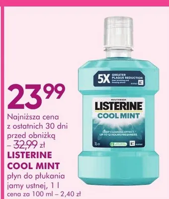 Płyn do płukania jamy ustnej Cool Mint promocja w Super-Pharm