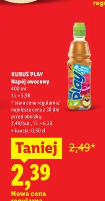 Napój owocowy Kubuś Play promocja w Lidl