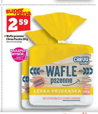 Wafle pszenne Chruu Paczka promocja w TOPAZ