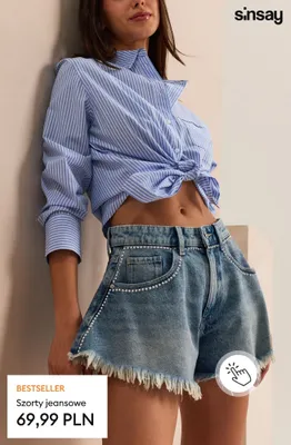 Szorty jeansowe Sinsay promocja w Sinsay