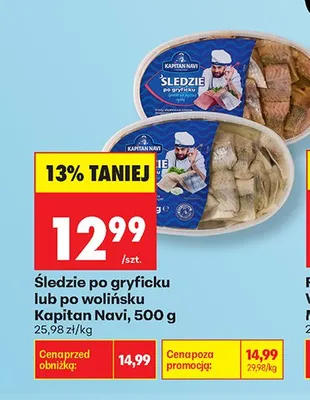 Śledzie po wolińsku Kapitan Navi promocja w Biedronka