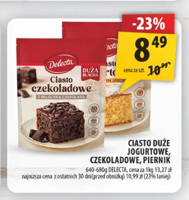 Ciasto duże piernik Delecta promocja w Arhelan