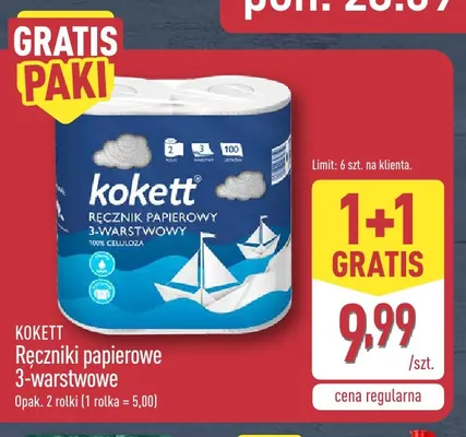 Ręczniki papierowe 3-warstwowe Kokett promocja w Aldi