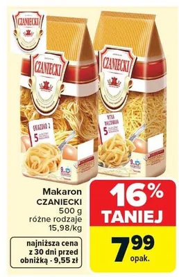 Makaron różne rodzaje promocja w Carrefour Market