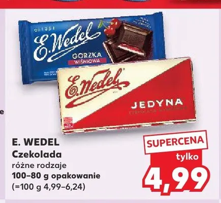 Czekolada E. WEDEL Jedyna promocja w Kaufland