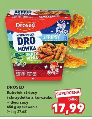 Kubełek stripsy i skrzydełka z kurczaka Drosed promocja w Kaufland