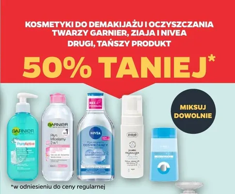 Kosmetyki do demakijażu i oczyszczania twarzy DRUGI -50% promocja w Netto