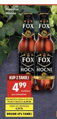 Piwo Fox Mocne promocja w Delikatesy Centrum