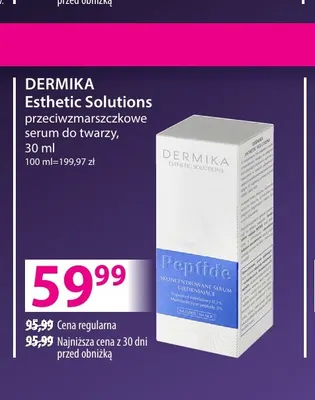 Przeciwzmarszczkowe serum do twarzy Esthetic Solutions Dermika promocja w Hebe