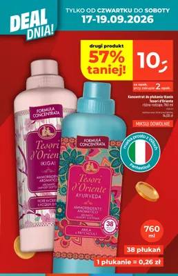 Koncentrat do płukania tkanin Tesori d'Oriente Ikigai promocja w Dealz