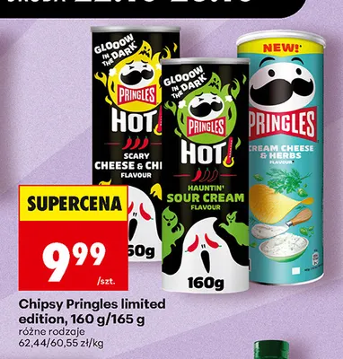 Chipsy Pringles limited edition Hot Scary Cheese & Chili promocja w Biedronka