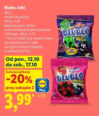 Żelki malinki Blublo promocja w Lidl