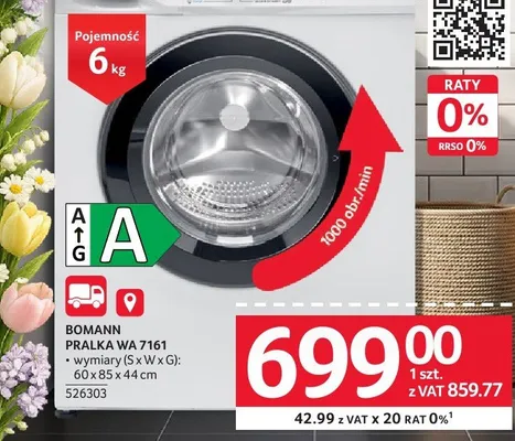 Pralka WA 7161 promocja w Selgros