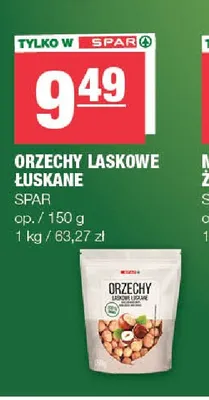 Orzechy laskowe łuskane SPAR promocja w SPAR