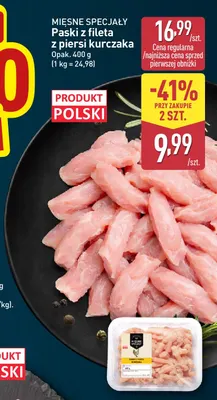 Paski z fileta z piersi kurczaka Mięsne Specjały promocja w Aldi