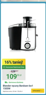 Blender ręczny Berdsen 6w1 1500W promocja w ERLI