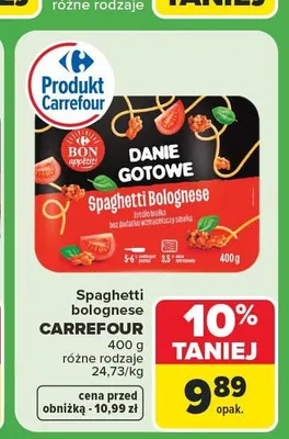 Spaghetti bolognese Carrefour Bon Appétit promocja w Carrefour