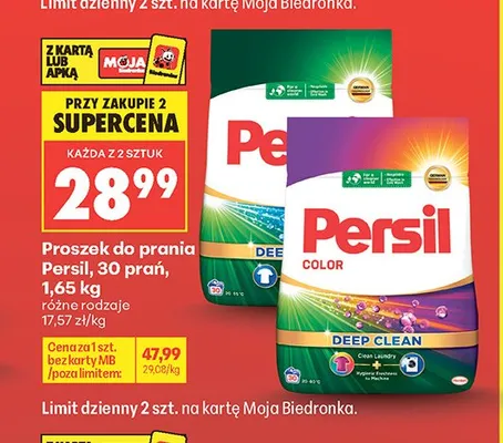 Proszek do prania Persil 30 prań promocja w Biedronka