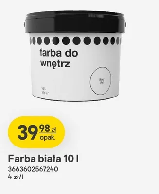 Farba biała 10l promocja w Castorama