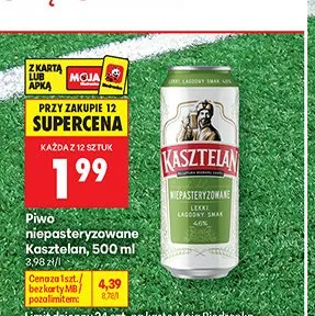 Piwo niepasteryzowane Kasztelan promocja w Biedronka