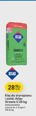 Klej do styropianu i siatki Atlas Grawis U 25 kg promocja w Castorama
