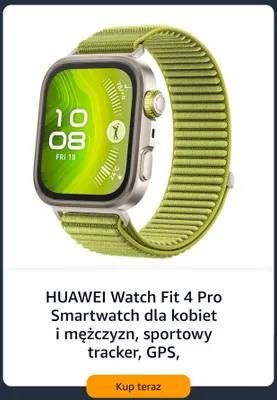 Smartwatch Huawei Watch Fit 4 Pro promocja w Amazon