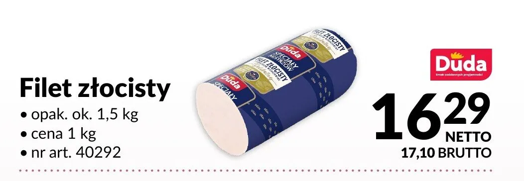 Filet złocisty Duda promocja w Makro