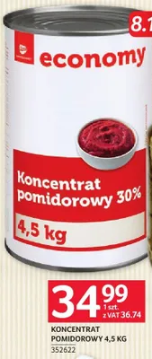 Koncentrat pomidorowy 30% 4,5 KG promocja w Selgros